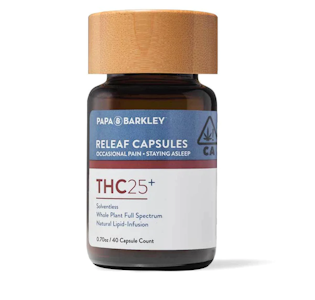 Papa & barkley - THC25 RELEAF CAPSULES-CAPSULE-40PK-(1,000MG THC)