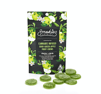 Smokiez edibles - SOUR GREEN APPLE-GUMMY-10PK-(100MG THC)